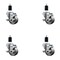 Service Caster 3'' Semi Steel Swivel 1-1/2'' Expanding Stem Caster Set with Brake, 4PK SCC-EX20S314-SSS-TLB-112-4 - alternate 1